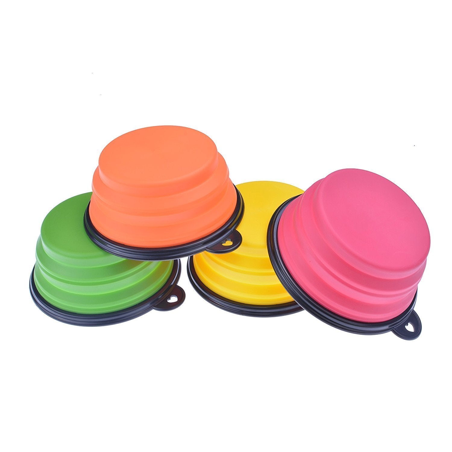 4-Pack Collapsible Dog Bowls – Portable Travel Pet Food & Water Dish for Hiking