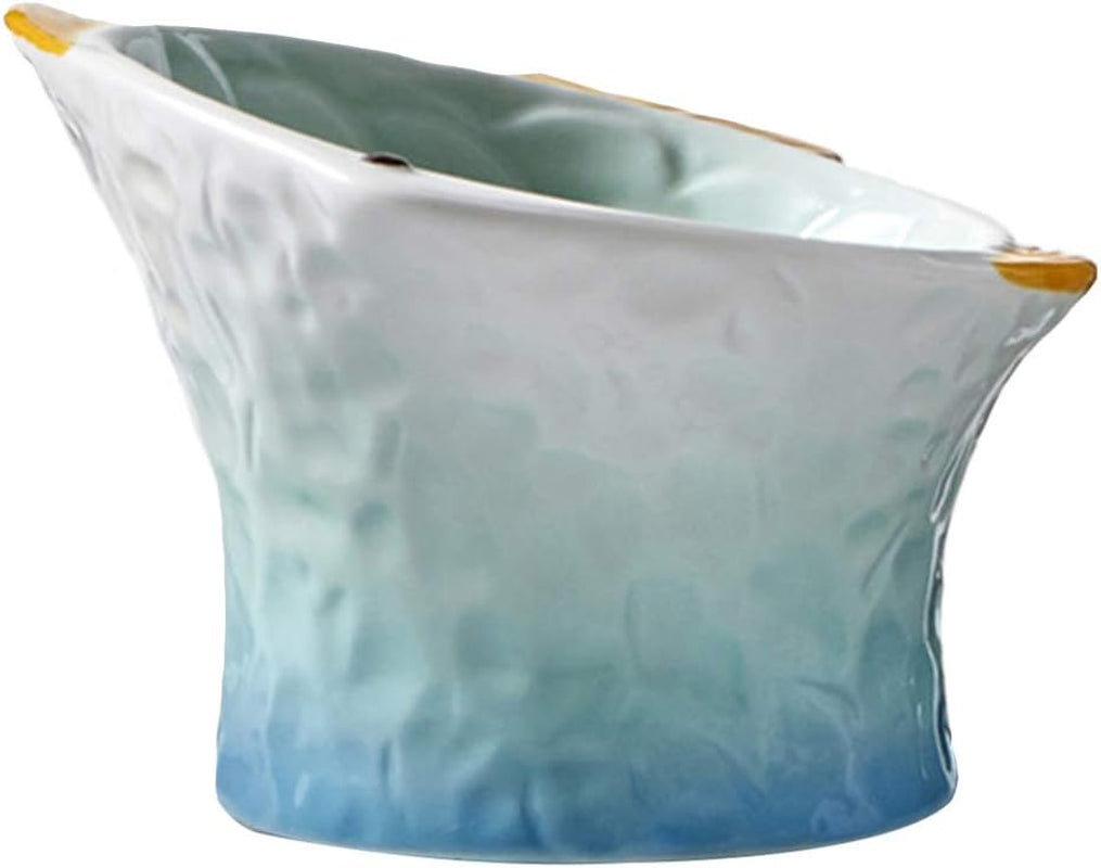 Non-Slip Ceramic Cat Bowl Pet Supplies Pet Feeder Water Food Bowl Drinking Bowl -Skid Cat Bowl Raised Bowl Feeder for Cat Pet Food Bowl Cat Snack Bowl Fish Shape Bowl Pet Bowl