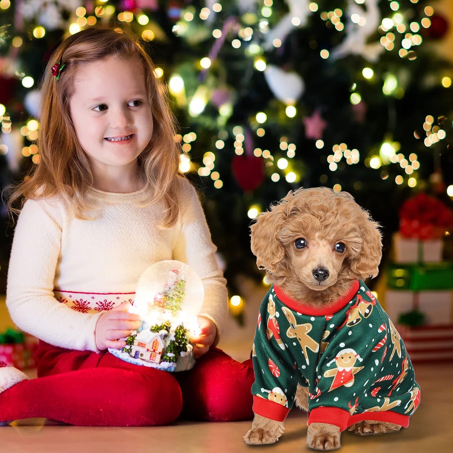 6 Pieces Dog Christmas Shirt Clothes Pet Dog Xmas Vest Soft Shirts Holiday Small Dog Apparel Snowman Printed Puppy Elf Costume Puppy Outfits Pet Shirts for Medium Dogs Cosplay (Small)