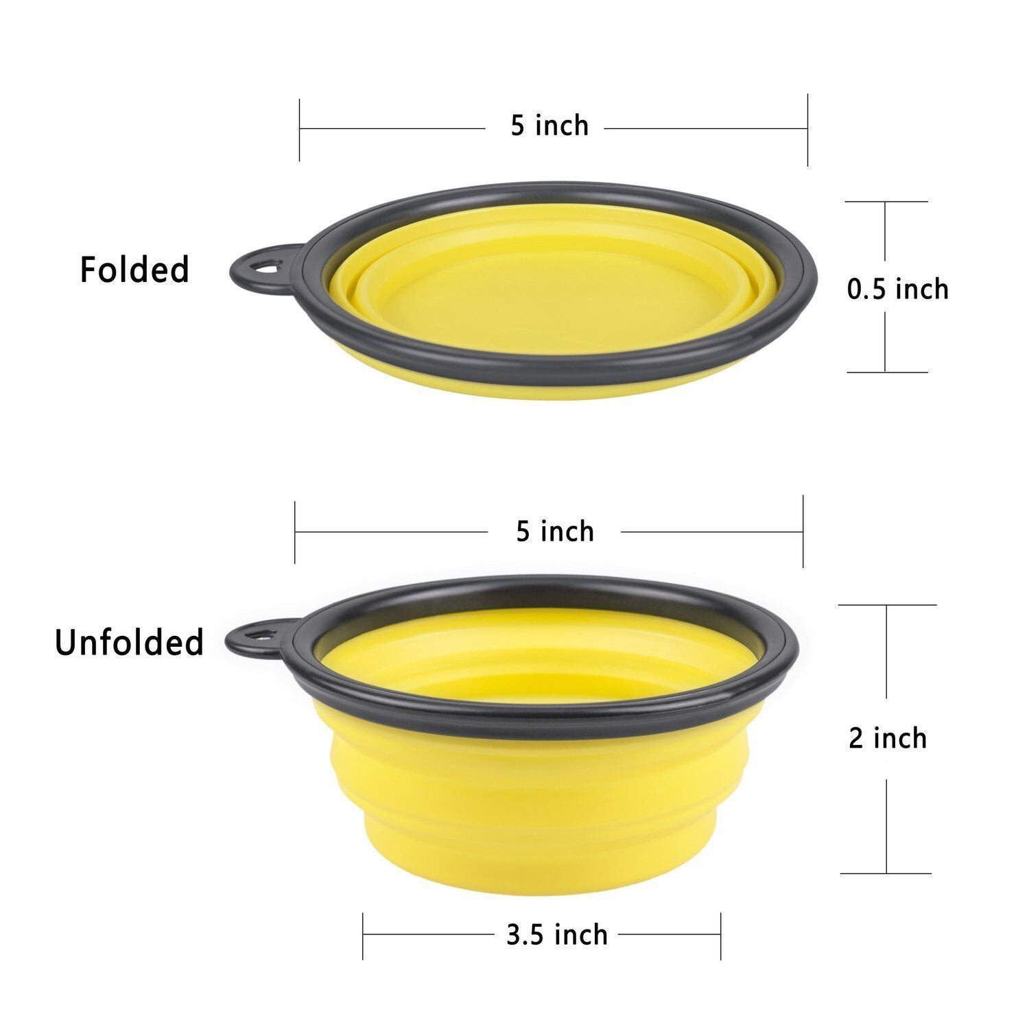 4-Pack Collapsible Dog Bowls – Portable Travel Pet Food & Water Dish for Hiking