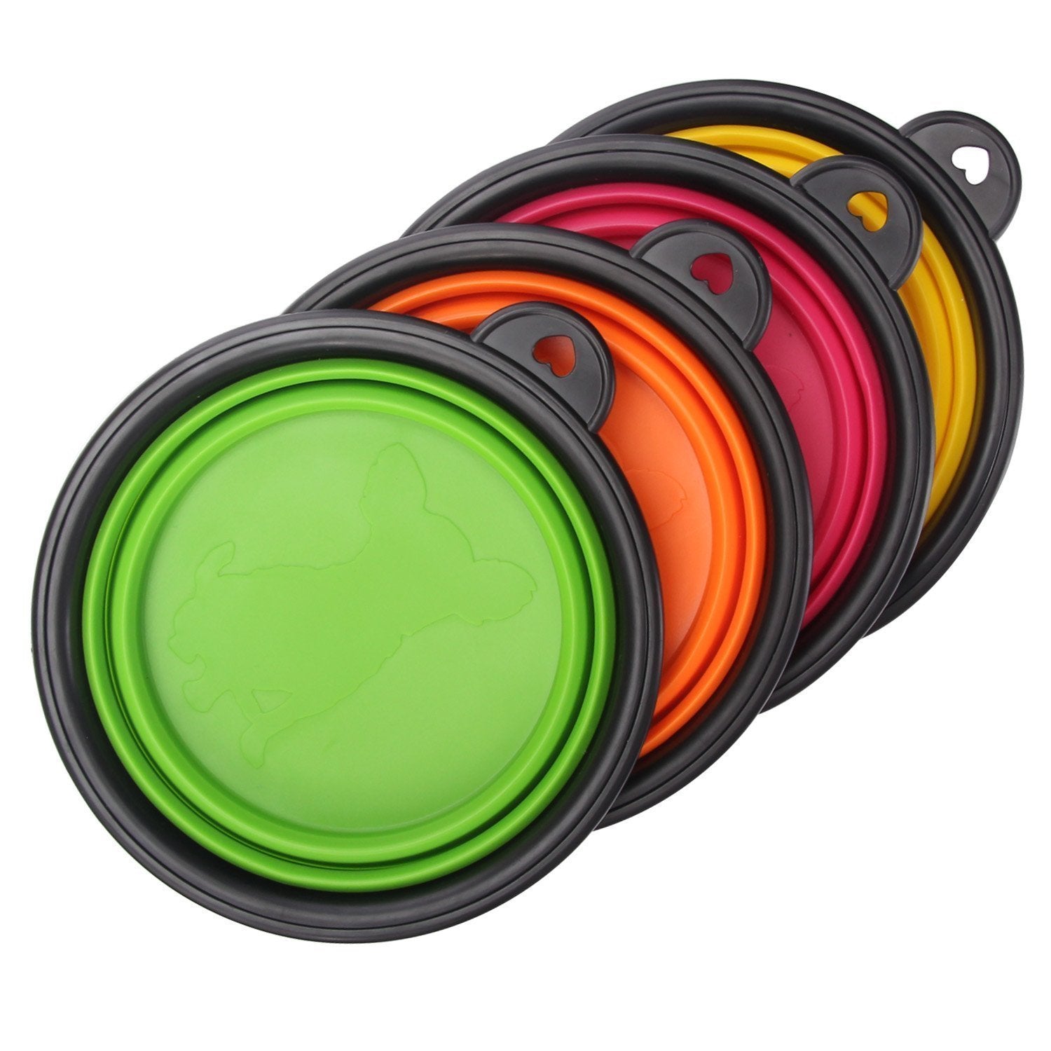 4-Pack Collapsible Dog Bowls – Portable Travel Pet Food & Water Dish for Hiking