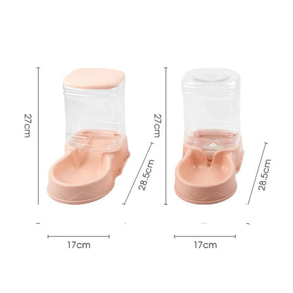 Automatic Cat Feeder, Automatic Pets Food Dispenser, Water Drinking Drinker Dish for Medium Small Pet Puppy Kitten Blue Food Feeder